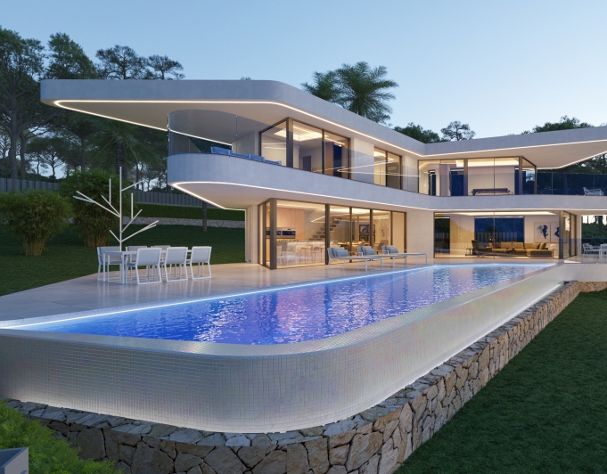 Luxe villa met eigen SPA met uitzicht op zee