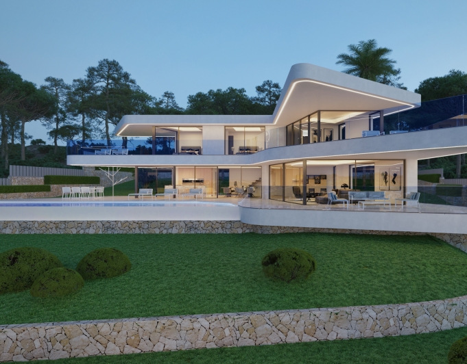 Luxe villa met eigen SPA met uitzicht op zee
