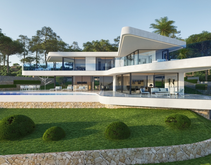 Luxe villa met eigen SPA met uitzicht op zee