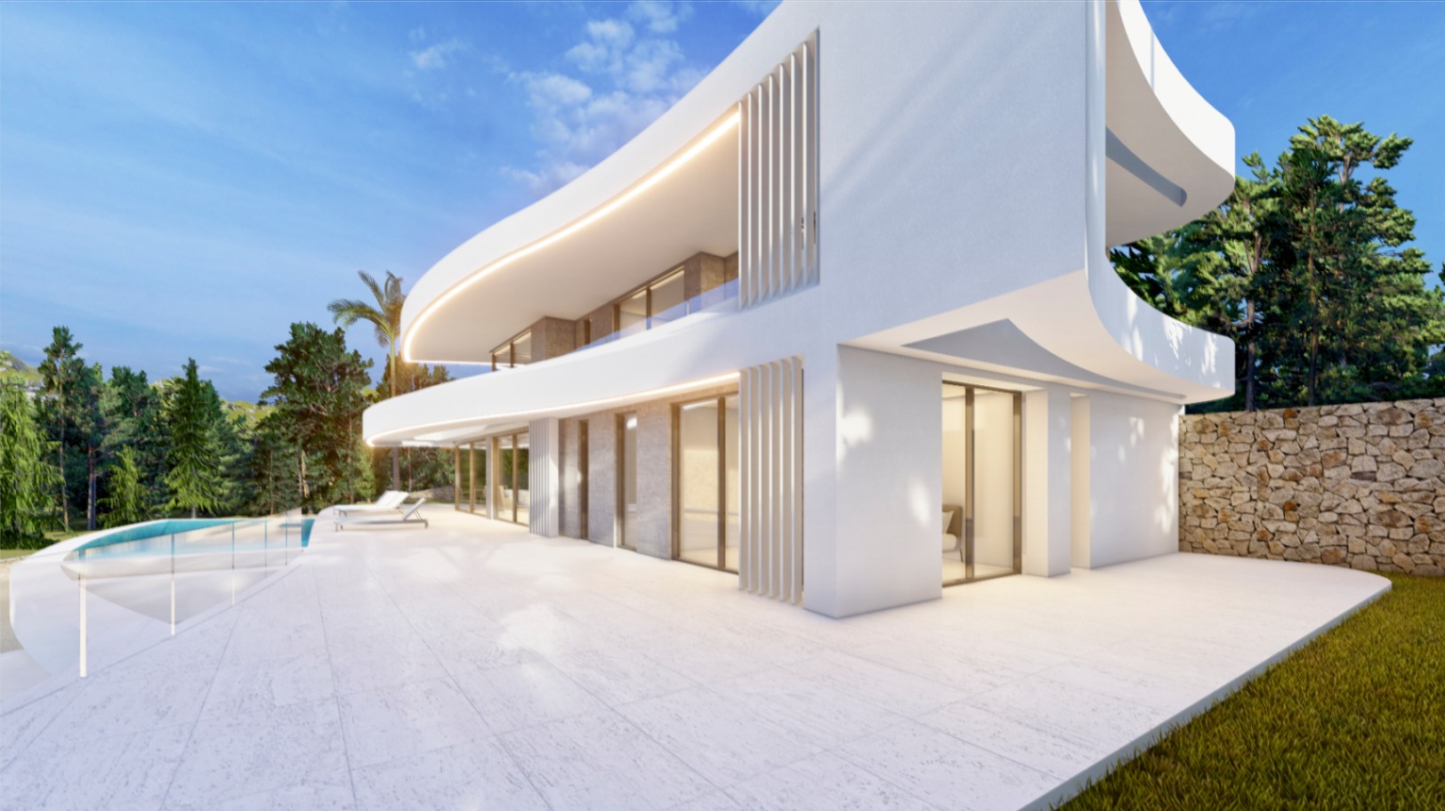 Elegante luxe villa met 4 slaapkamers en panoramisch uitzicht op zee en de bergen