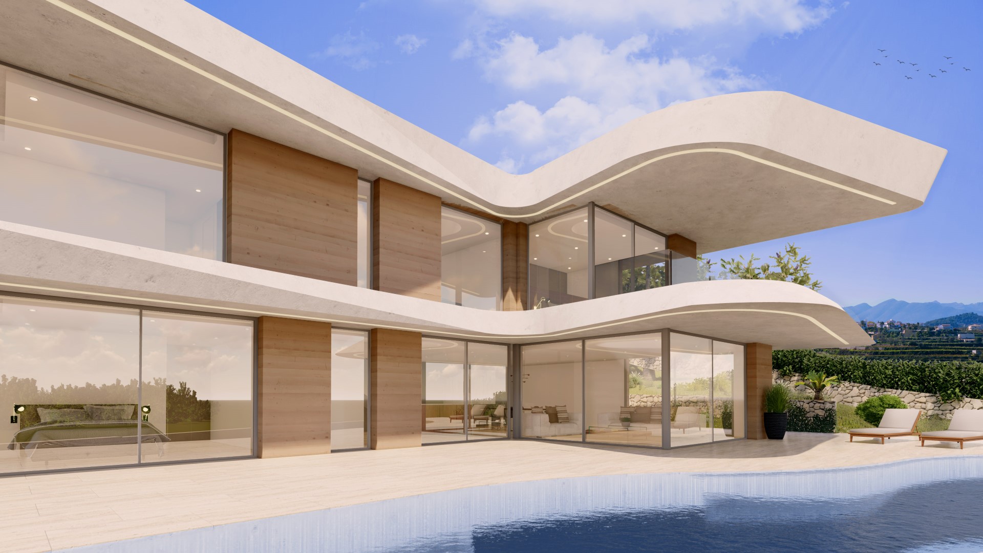 Hedendaagse elegantie met panoramisch uitzicht: ontdek dit unieke architecturale juweeltje
