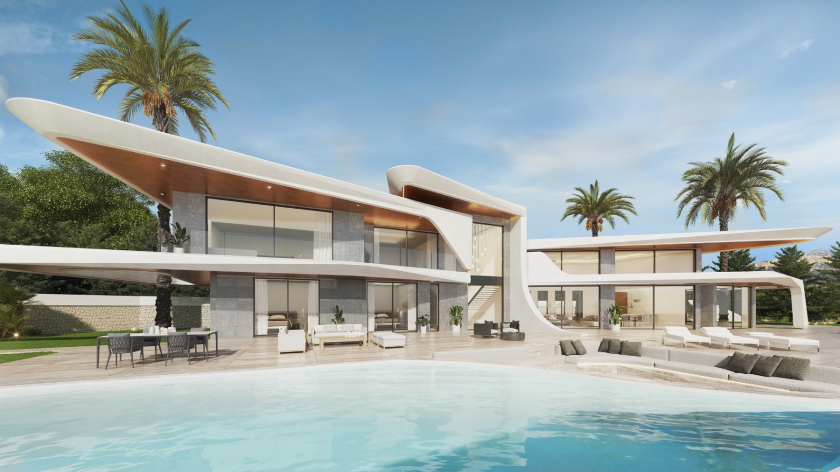 Luxe moderne villa met panoramisch uitzicht in Javea