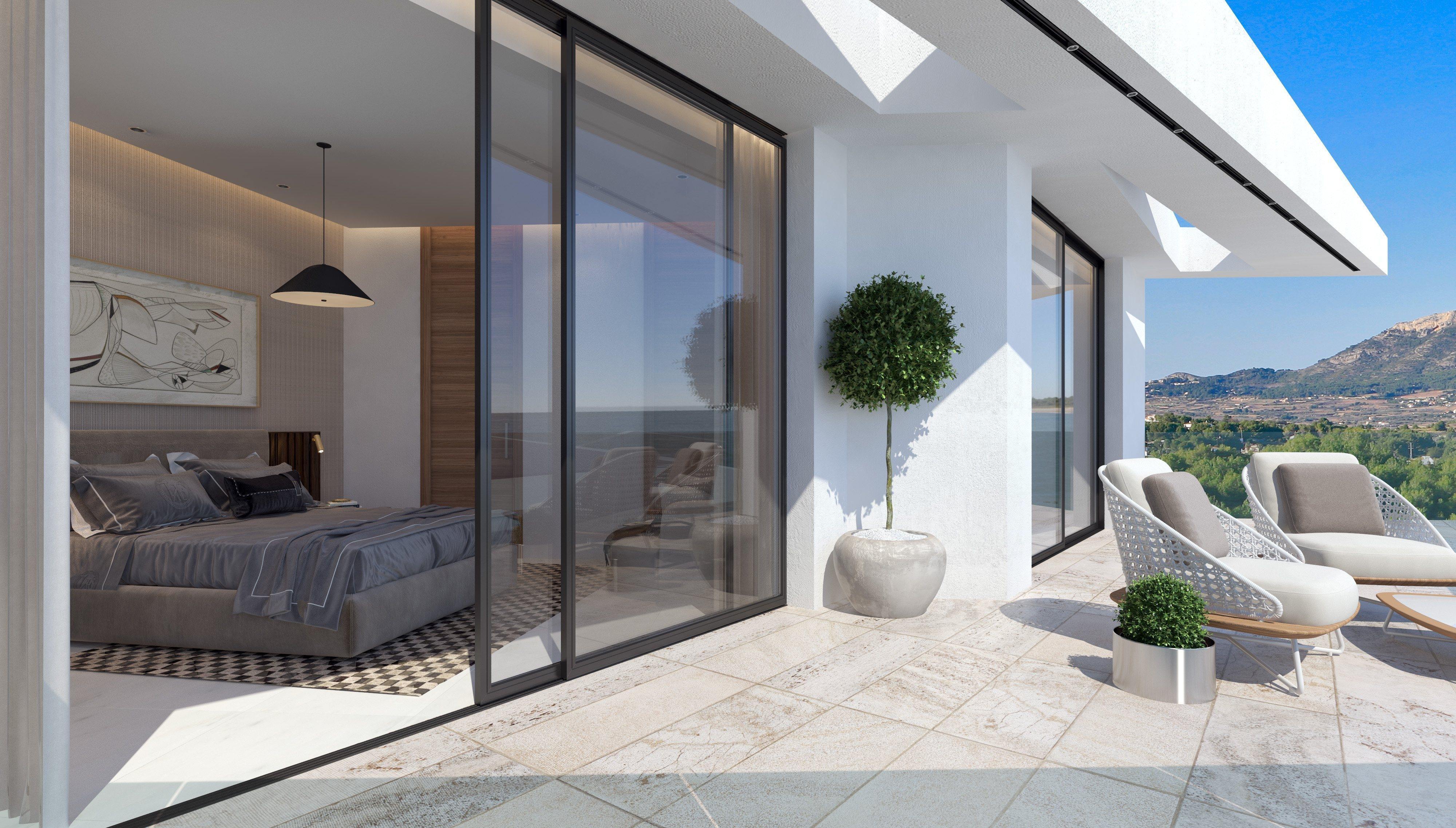 Mooie en volledig ingerichte moderne villa te koop in Javea met prachtig uitzicht