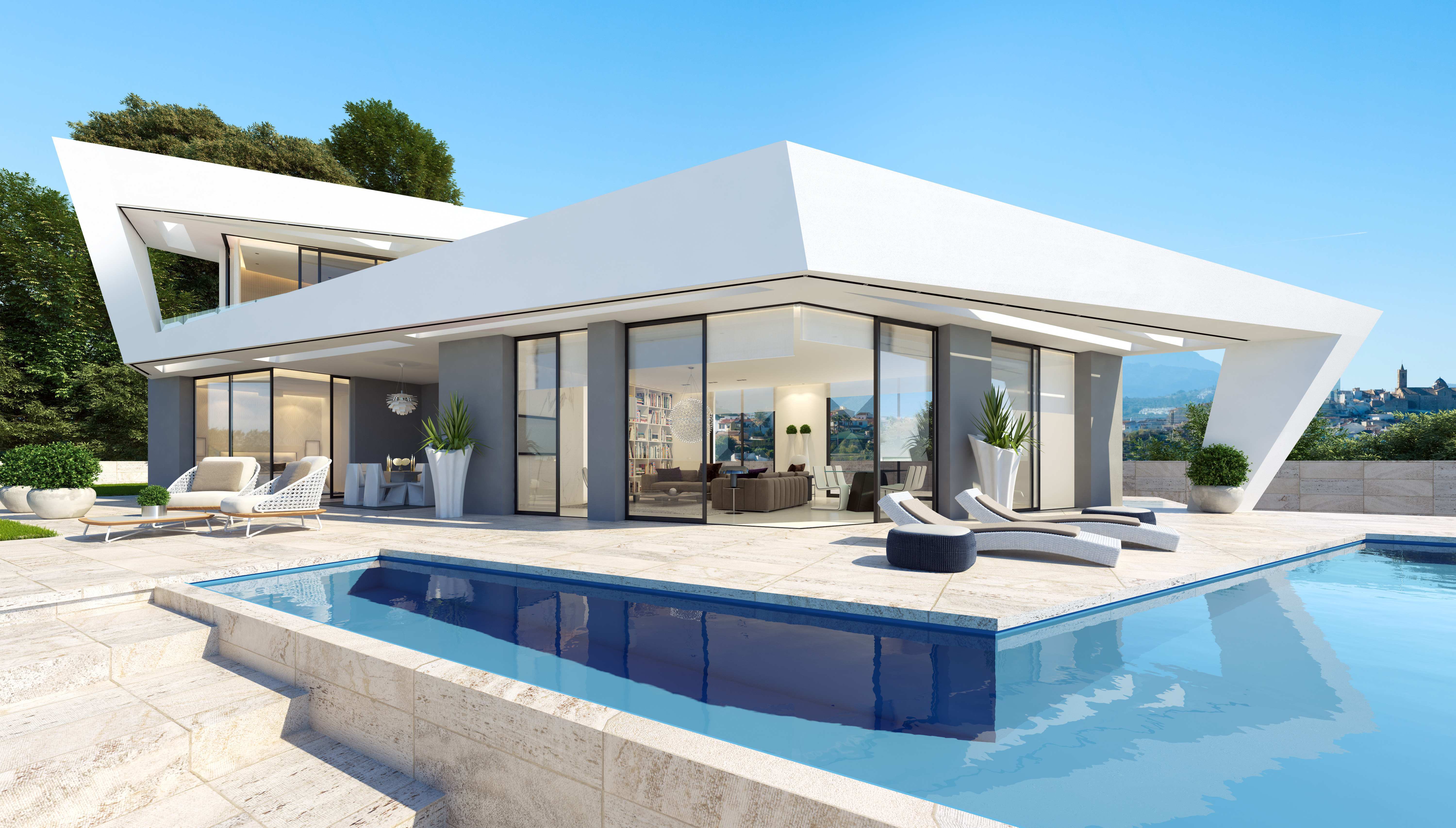 Mooie en volledig ingerichte moderne villa te koop in Javea met prachtig uitzicht