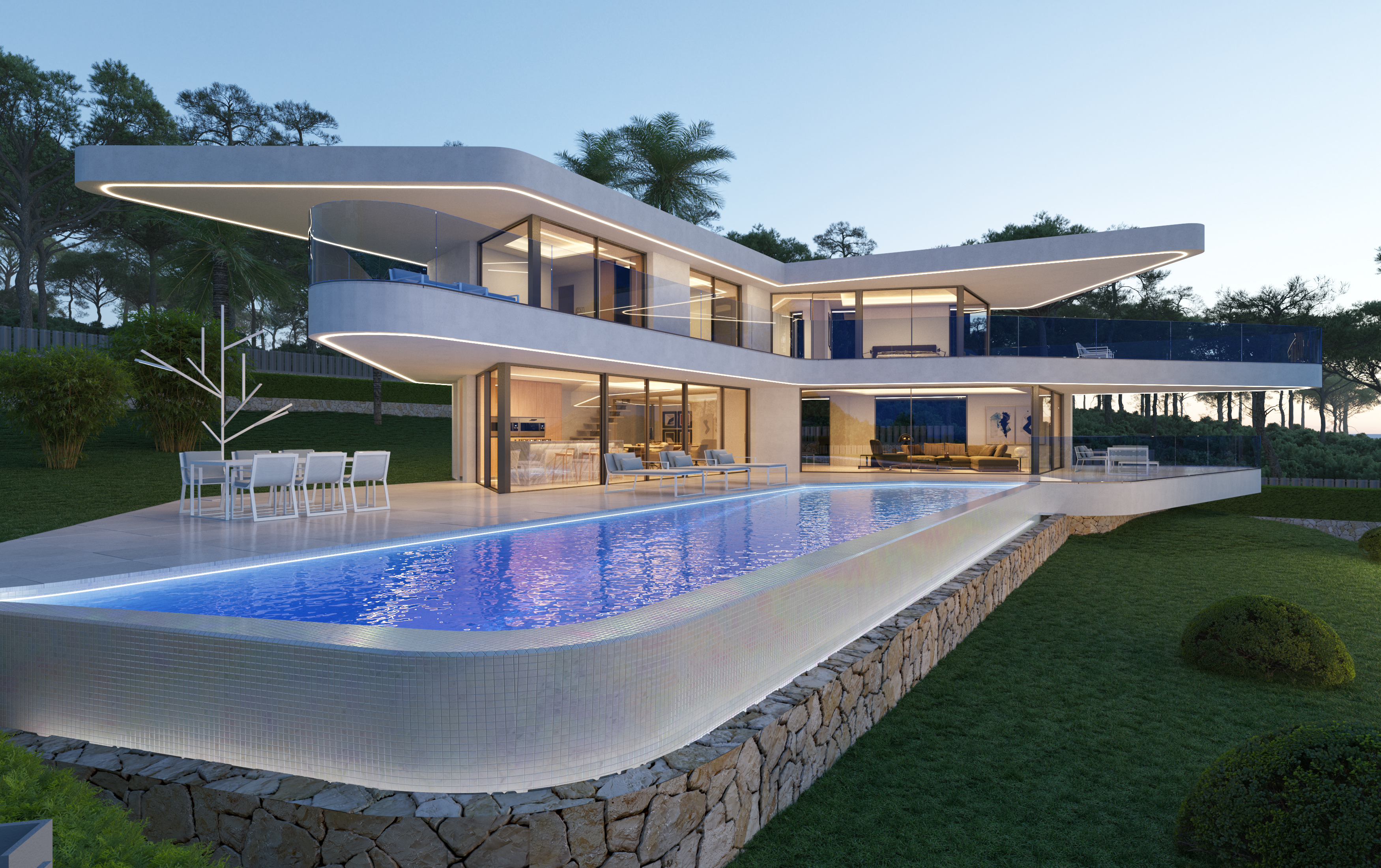 Luxe villa met eigen SPA met uitzicht op zee