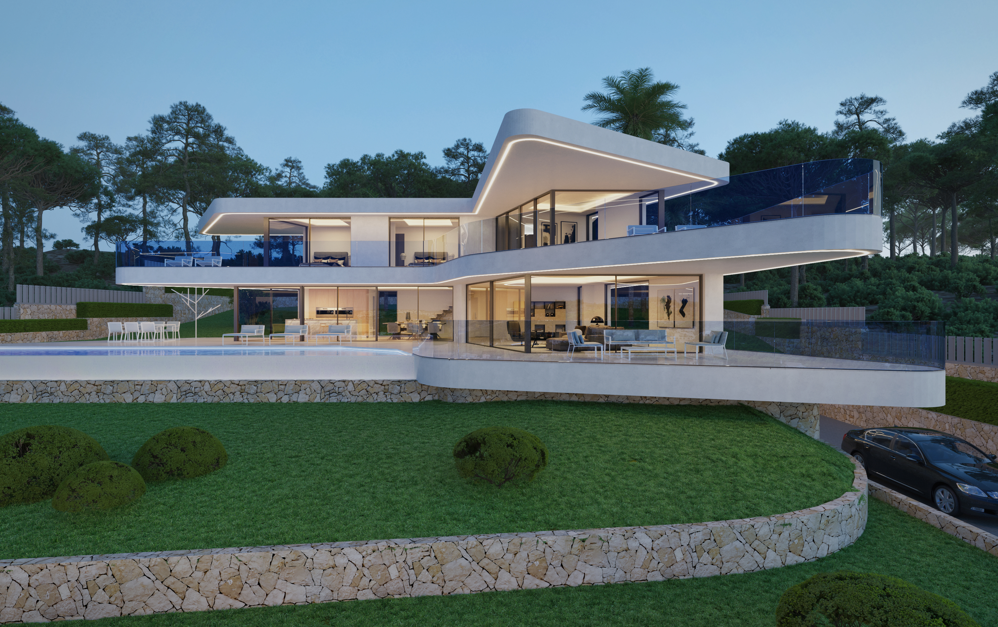 Luxe villa met eigen SPA met uitzicht op zee