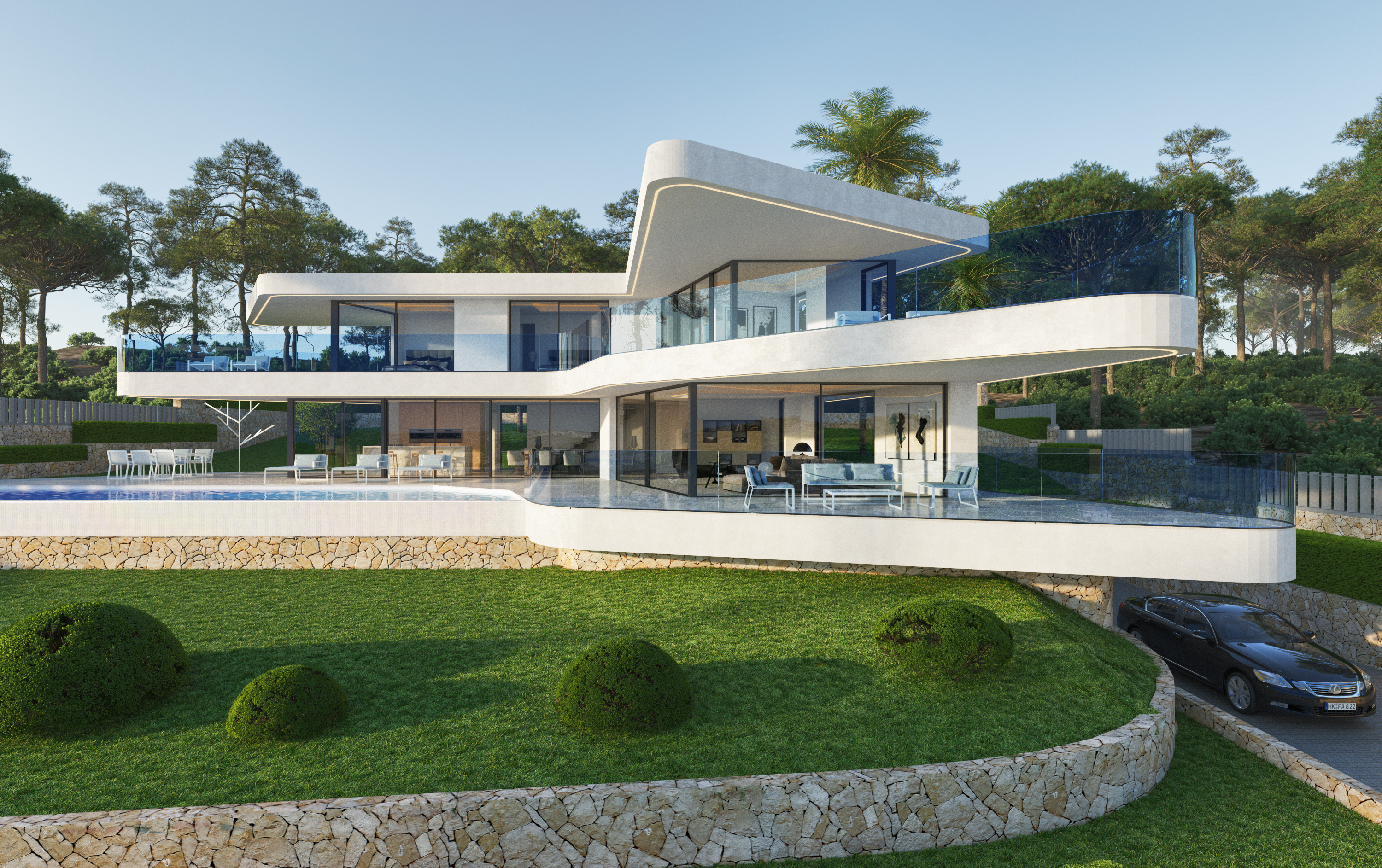 Luxe villa met eigen SPA met uitzicht op zee