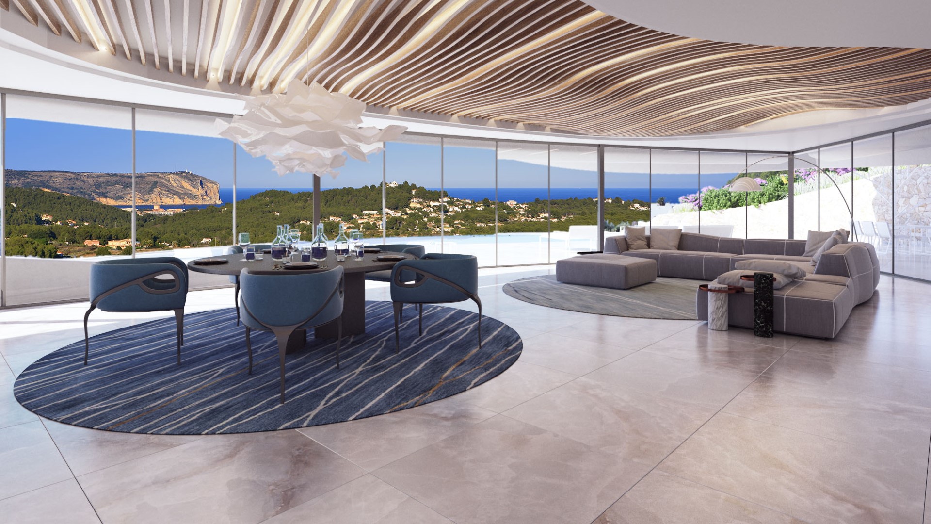 Unieke moderne villa te koop met uitzicht op het geheel van Javea